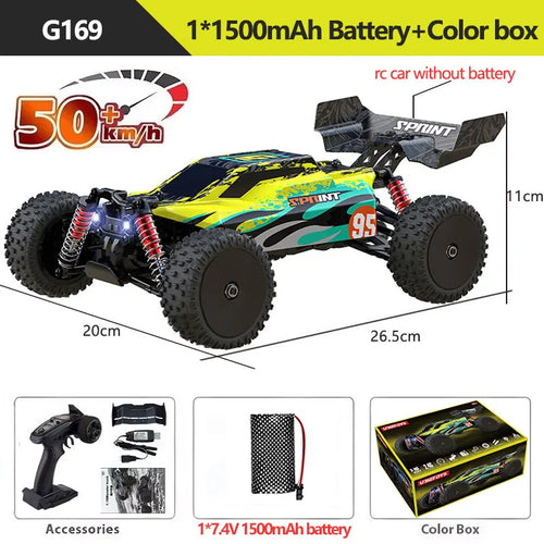 Load image into Gallery viewer, 1:16 4WD RC Car 60KM/H Or 36KM/H With LED 2.4G Remote Control Cars High Speed Drift Monster 4x4 Truck For Kids VS Wltoys 144001
