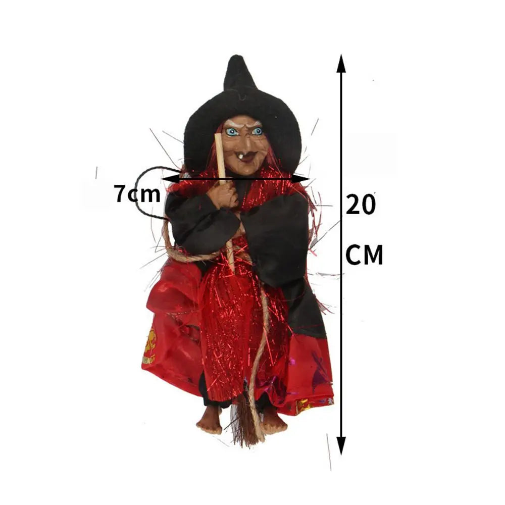 New DIY Decoration Doll Ornaments Halloween Decorate Props Ghost Festival Hanging Doll Witch Figurine Witch Pendant