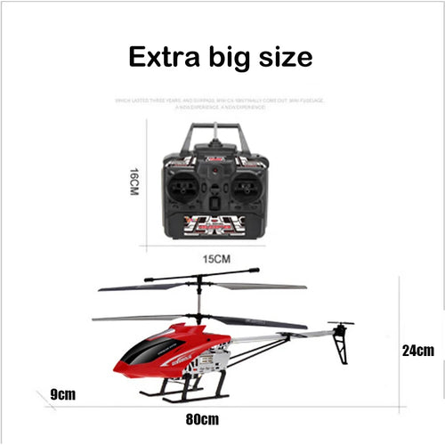 Load image into Gallery viewer, Rc Helicopter With Remote Control Extra Durable Big Plane Toy For Kids Drone Model Outdoor 3.5CH 80cm Aircraft Large Helicoptero
