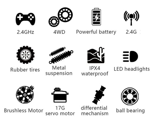 Load image into Gallery viewer, 1:16 4WD RC Car 60KM/H Or 36KM/H With LED 2.4G Remote Control Cars High Speed Drift Monster 4x4 Truck For Kids VS Wltoys 144001
