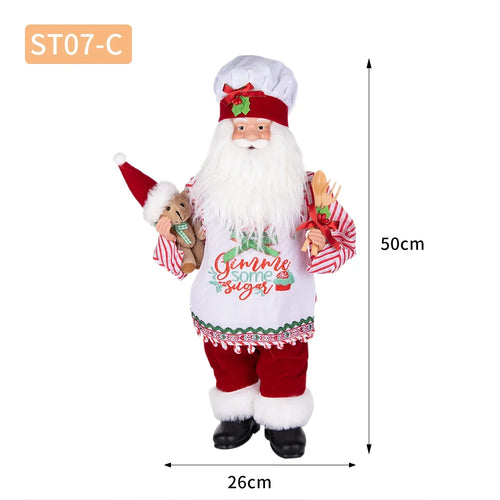 Load image into Gallery viewer, Large Size Christmas Tree Decoration Cooking Chef Santa Claus Statue Doll with Gingerbread House Christmas Tree Topper
