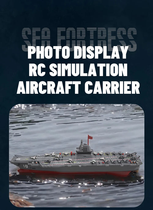 Load image into Gallery viewer, JJRC S19 RC Aircraft 2.4G Remote Control Battleship Boat RC Boat Auto Water Sensor Carrier Boat Toys Gift for Kids Boys
