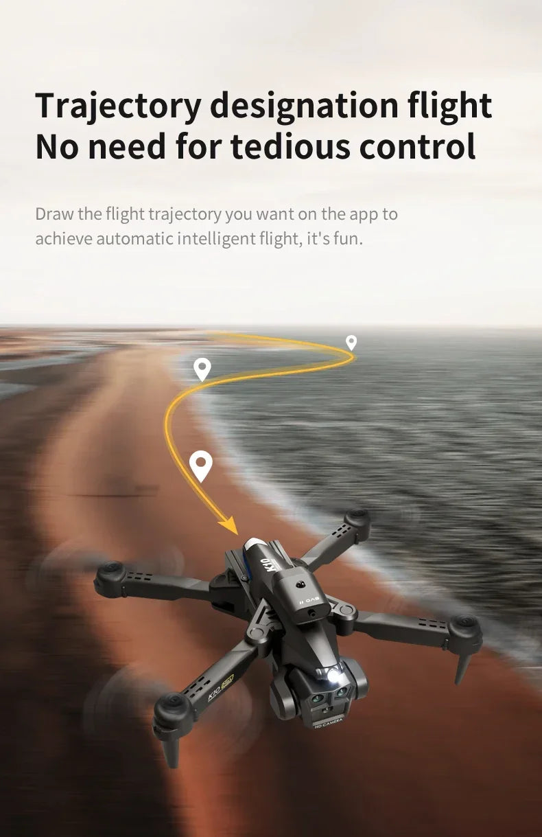 New K10Max Mini Drone 4K Professinal Three Camera Wide Angle Optical Flow Localization Four-way Obstacle Avoidance RC Quadcopter