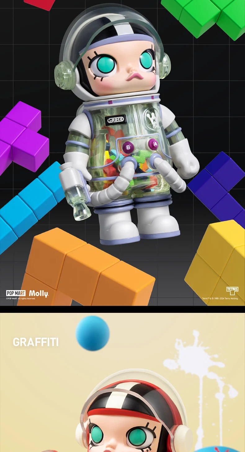 POP MART MEGA SPACE MOLLY 100% SERIES 3 Mystery Box 1PC/9PCS POPMART Blind Box Action Figure Cute Toy