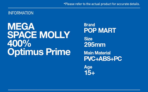 Load image into Gallery viewer, POP MART MEGA SPACE MOLLY 400% Optimus Prime Limited Edition Limited to 1pc per user ID
