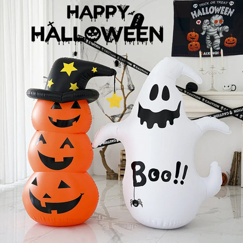 Load image into Gallery viewer, Halloween Standing Inflatable Pumpkin Windproof Stacked Pumpkins Festival Theme Party House Outdoor Courtyard Tumbler Toy Props
