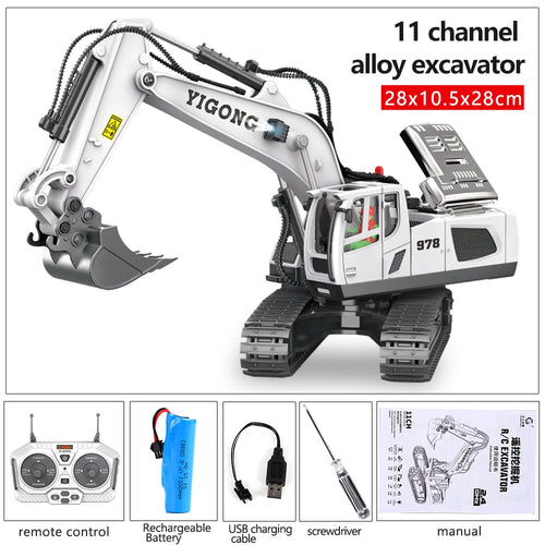 Load image into Gallery viewer, Remote Control Excavator Bulldozer Dump Truck Rc Car Toys Electric Engineering 2.4g High-Tech Vehicle Model Toys For Kids Gifts
