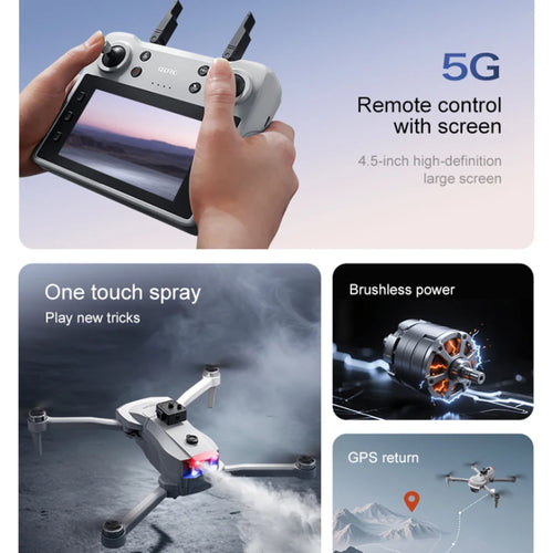 Load image into Gallery viewer, Professional Aerial GPS Return Large Screen FPV RC Drone 8K Auto Spray Optical Flow Obstacle Avoidance Remote Control Quadcopter
