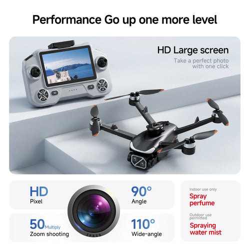 Load image into Gallery viewer, NEW YL09 Drone With Screen Remote Control 8K HD Dual Camera Brushless Motor Obstacle Avoidance Foldable FPV Quadcopter RC Drones
