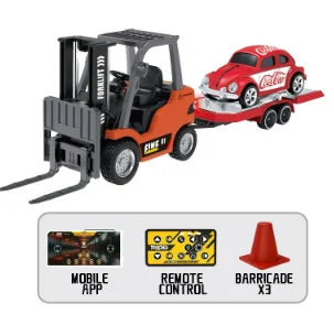 Load image into Gallery viewer, 1/64mini RC Cars Mobile Bluetooth remote control dual model Three speed adjustable alloy engineering vehicle toy kid RC car gift
