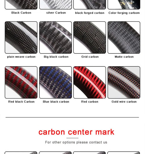 Load image into Gallery viewer, Carbon Bos Racing Wheel for Ford Steering Wheel Forged Carbon Fiber for Ford Xr6 Mk2 Ford Falcon Perforated Leather Car Handle
