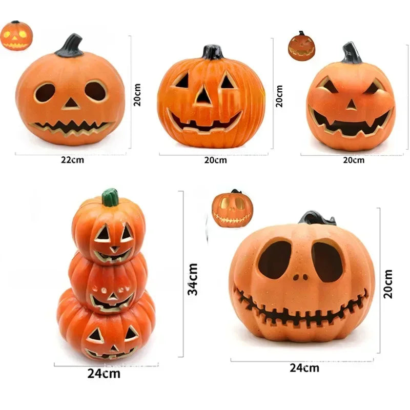 Halloween Pumpkin Led Lamp Lantern Decoration Jack-o Lantern Ghost Face Pumpkin Light Garden Outdoor Indoor Party Home Decor