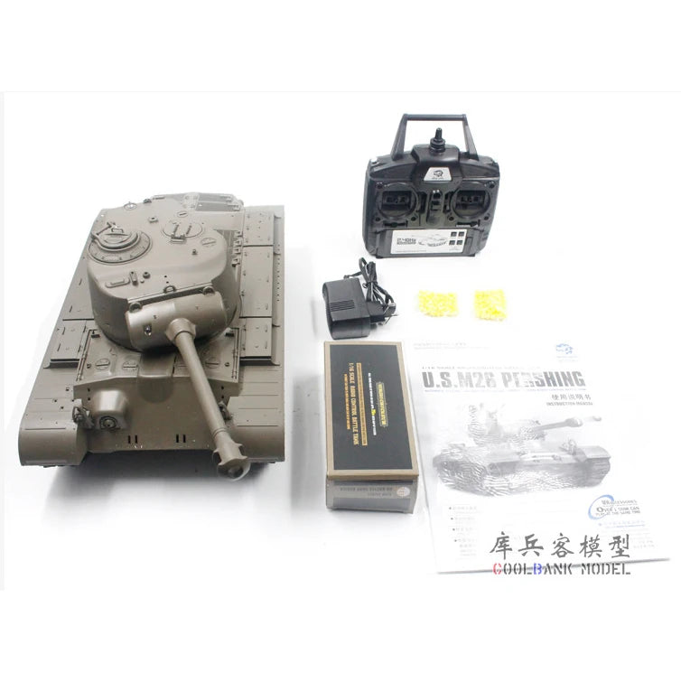 1:16 Henglong 3838-1 American M26 Pershing Heavy Tank RC Model  Metal Tank Simulation Model Remote Control Athletic Toys