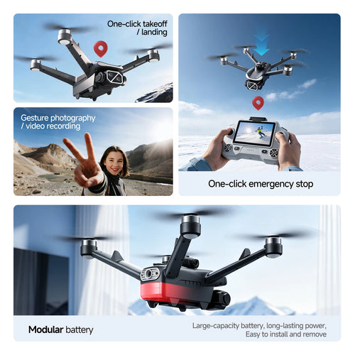 Load image into Gallery viewer, NEW YL09 Drone With Screen Remote Control 8K HD Dual Camera Brushless Motor Obstacle Avoidance Foldable FPV Quadcopter RC Drones
