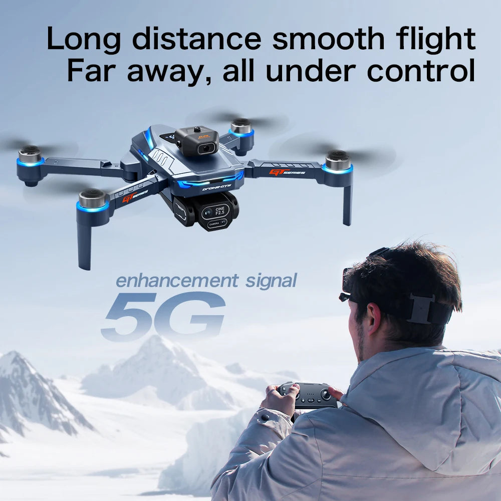 GT8 Drone 6K /8K HD Camera Obstacle Avoidance Aerial Photography Brushless Drone with Screen Foldable RC Drone four-axis Drone