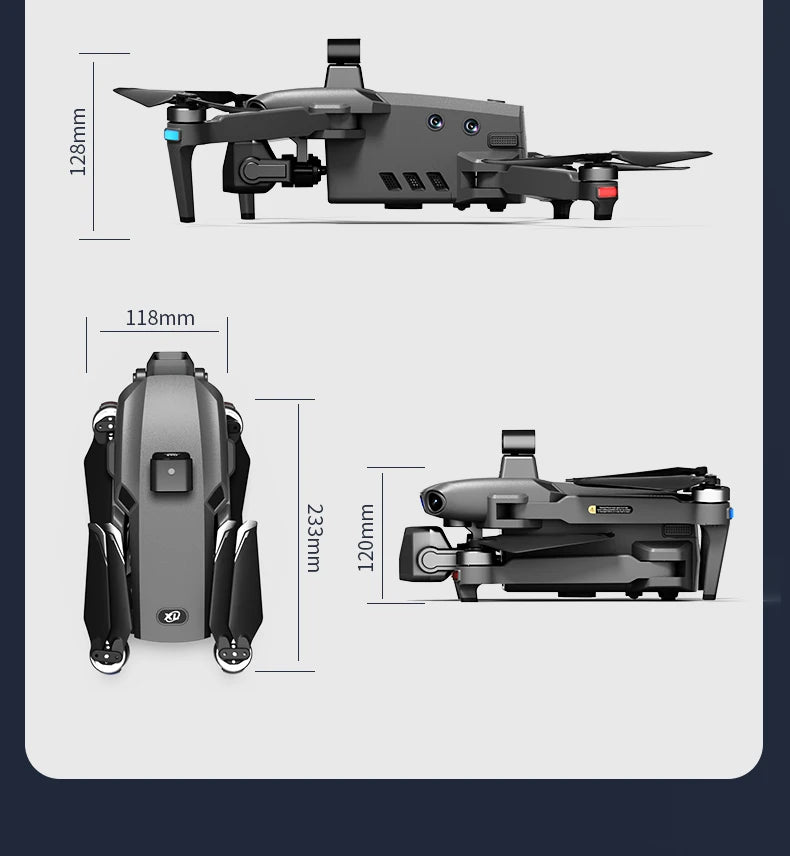 S880 Flagship Drone 8K Dual Cameras 3-Axis Gimbal 5G FPV GPS Return TouchScreen RC Obstacle Avoidance Optical Flow Hovering Dron