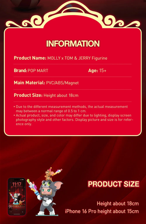 Load image into Gallery viewer, POP MART MOLLY × TOM &amp; JERRY Figurine
