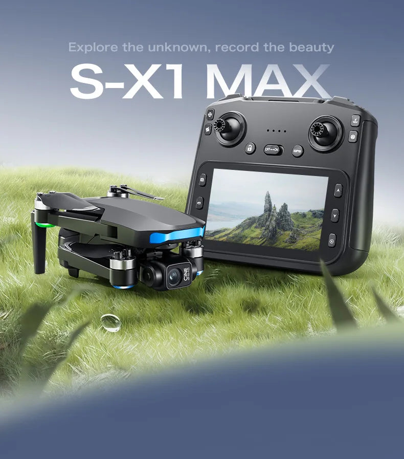 New S-X1 Quadcopter Drone: 4K Camera, 3-Axis Gimbal w/EIS, 5G GPS | Pro Aerial Photo Gift with Foldable Design