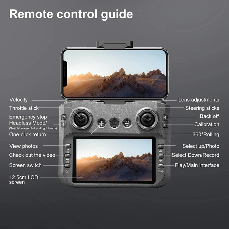 Xiaomi S156 Drone Professional 8K Camera with 5G WiFi FPV UAV Screen Remote Control and Obstacle Avoidance Quadcopter 2025 New