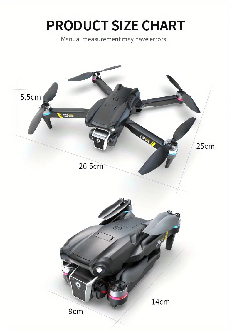 K13 MAX Aerial Drone, Featuring Powerful Drive From Brushless Motor and High-definition Dual Cameras - A New Year Gift