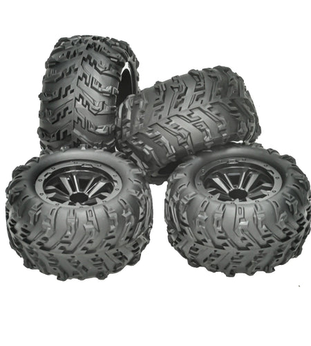 4pcs 83mm Rubber Tire Wheel Tyre for SCY 16101 16102 16103 Pro MJX 16207 16208 16209 H16 1/16 RC Car Upgrade Parts Accessories