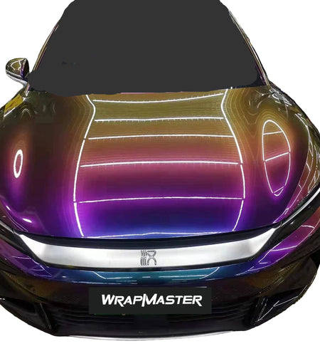 PET Fancy Galactic Sparkling Chameleon Car Decal Film Glossy Metallic  paint protection