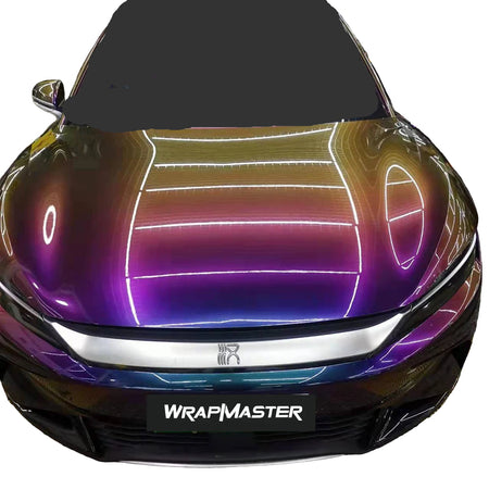 PET Fancy Galactic Sparkling Chameleon Car Decal Film Glossy Metallic  paint protection
