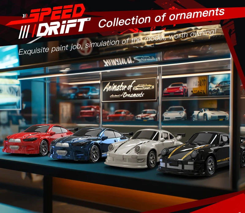 2025 New Kf20 1:64 Drift Rc Car Four-wheel remote-controlled racing car Full proportions Desk Competition Toy Boys Ideal gifts.