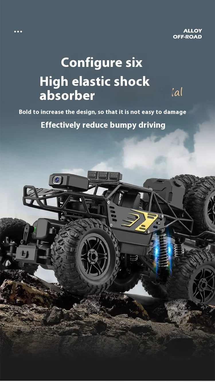 Trendy And Cool Oversized Remote Four-Wheel Drive Climbing Big Foot Car, Six Wheel Drive Racing Car, Boys' Charging Toy Car