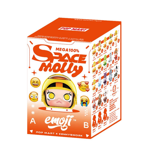 Load image into Gallery viewer, POP MART MEGA SPACE MOLLY 100% × emoji Series 1PC/9PCS POPMART Blind Box Action Figure Cute Toy
