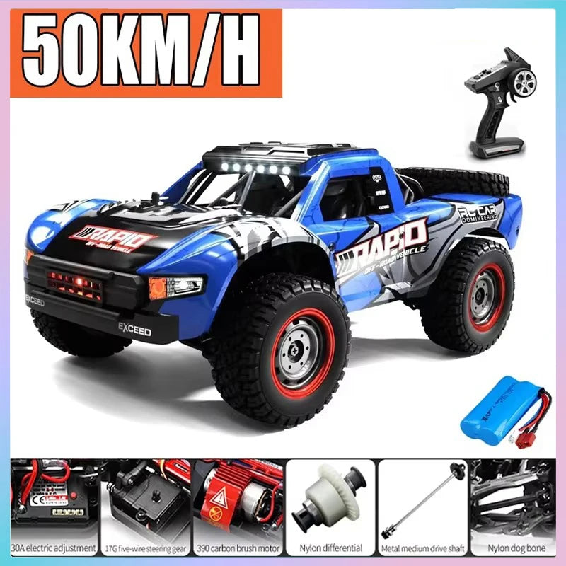 Rc Car Off Road 4x4 50km/h or 70km/h High Speed Brushless Motor Monster Truck 1/16 Desert/Snow Racing Drift Cars Toys for Boys