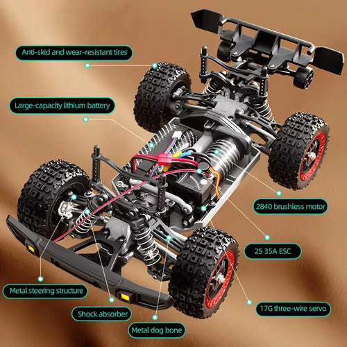 Load image into Gallery viewer, Jjrc C8820 Carbon Brush Full Scale Remote Control Car 4wd Short Truck Off-Road Professional Racing High-Speed Car Adult Rc Toys
