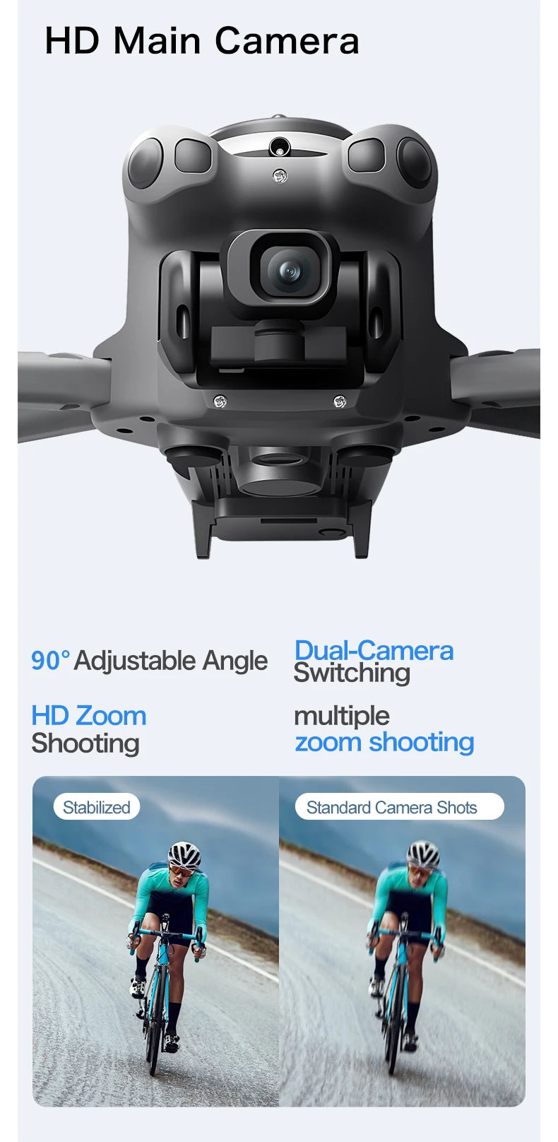 GT60 4K GPS Drone Professional with  4.5Inch Screen WiFi FPV Aerial Photography 360° Obstacle Avoidance Quadcopter Airdrop Toys