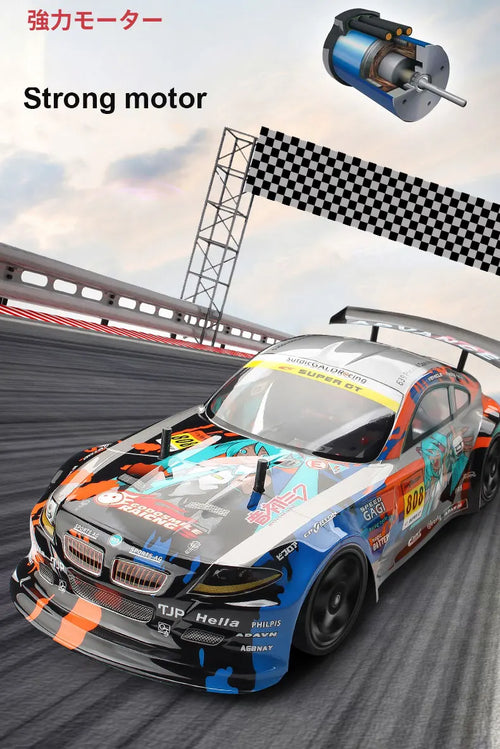 Load image into Gallery viewer, 1:10 70km/h High-speed Drift Remote Control Car 2.4G 4WD Rc Off-road Vehicle Dual-speed Rc Car Children's Christmas Gift
