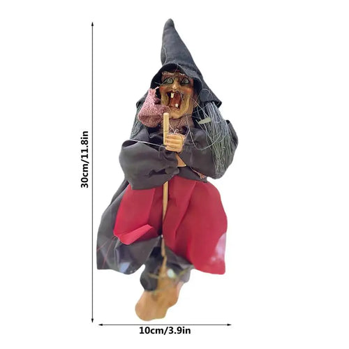 Load image into Gallery viewer, Halloween Talking Witch Decorations Hangings Witch Halloween Decorations Hangings Animated Witch With LED Eyes And Spooky Sounds
