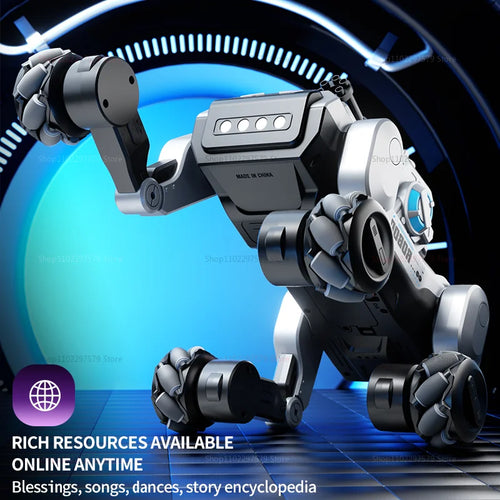 Load image into Gallery viewer, 2025 New 2.4G Remote Control Robot Dog with Singing Dancing Follow Mode 360° Rotating launching Cannon Puppy Toys Gifts For Kid
