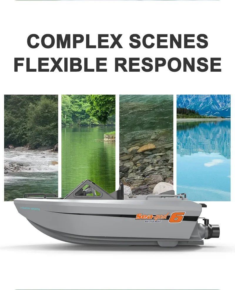 Toy Boat 1/12 Remote Control Go Kart 2.4G High-Speed Vortex Spray Brushless Water Electric Cool Boy Ship Model