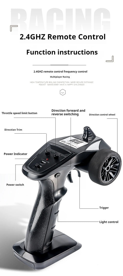 Load image into Gallery viewer, Remote Control Toy Race Car 1:14 Scale - High Speed 4x4 Off-Road RC Climbing Drift Car, Gift for Boys
