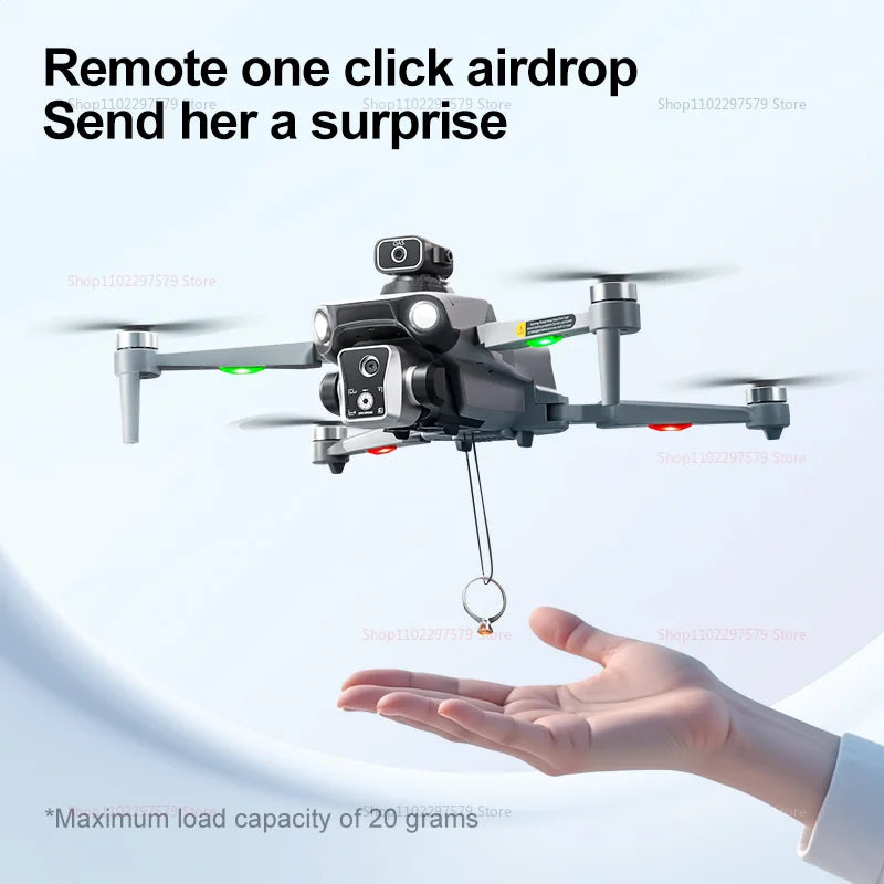 K19 MAX RC Drone 8K HD Panorama Shot 360° Laser Obstacle Avoidance GPS Positioning Airdrop Device RC Drone Boy Adults Toys Gifts