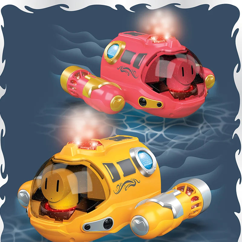 2.4GHz Rc Boat Toys Remote Control Boat Waterproof Spray Swimming Pool Bathing RC Steamboat For Boys And Girls Children Gift