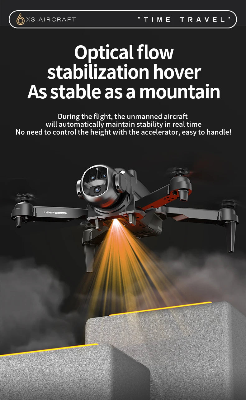 XS6 RC Mini Drone 8K HD Dual Camera 360° Obstacle Avoidance Optical Flow Indoor Outdoor Quadcopter Toys For Kids Birthday Gift