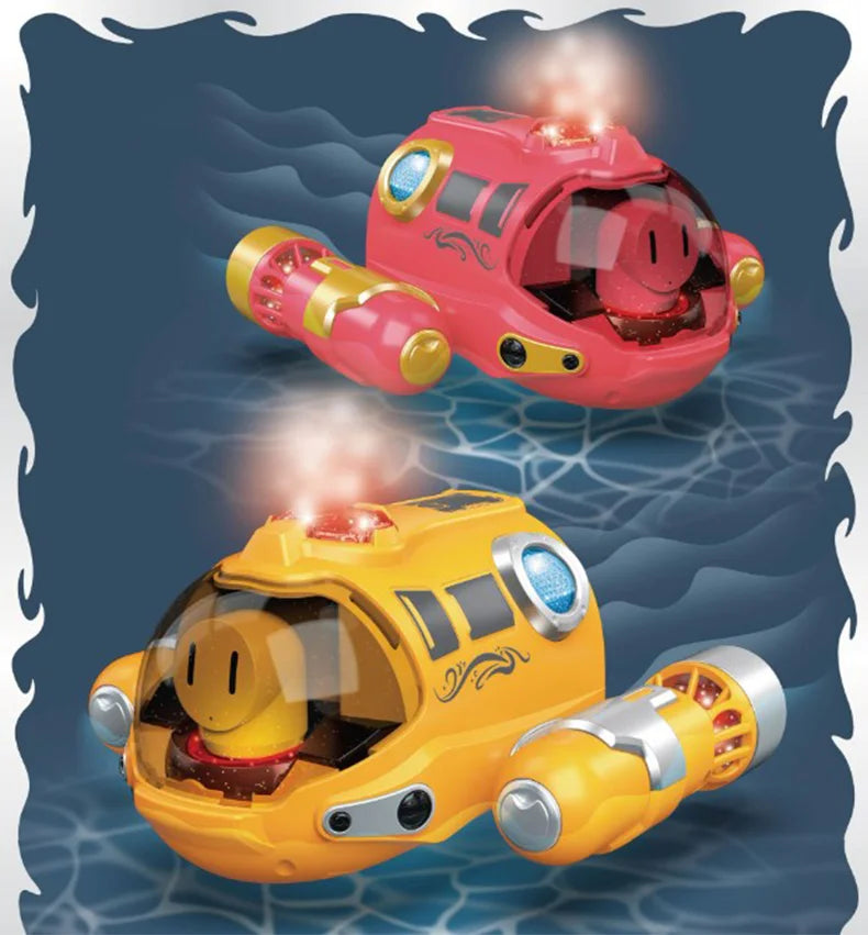 2.4GHz Rc Boat Toys Remote Control Boat Waterproof Spray Swimming Pool Bathing RC Steamboat For Boys And Girls Children Gift