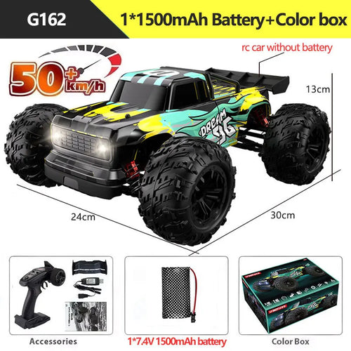 Load image into Gallery viewer, 1:16 4WD RC Car 60KM/H Or 36KM/H With LED 2.4G Remote Control Cars High Speed Drift Monster 4x4 Truck For Kids VS Wltoys 144001
