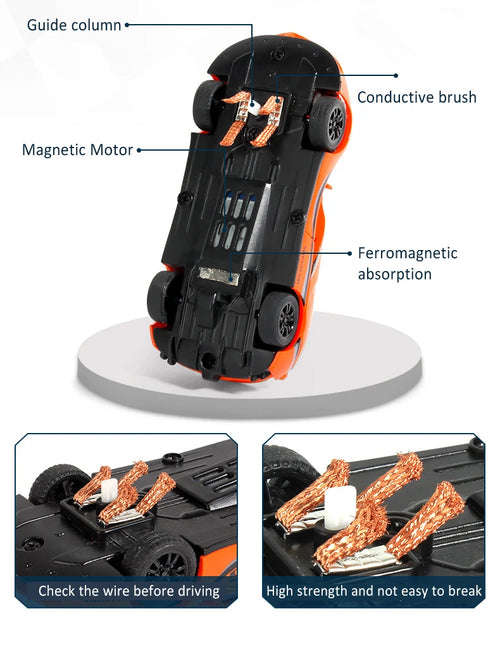 Load image into Gallery viewer, Slot car track Electric rail car 1:43 double remote control racing track toy automatic racing electric track children Christmas gift
