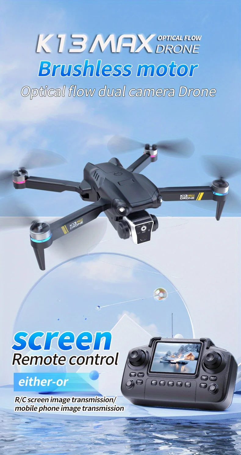 K13 MAX Aerial Drone, Featuring Powerful Drive From Brushless Motor and High-definition Dual Cameras - A New Year Gift