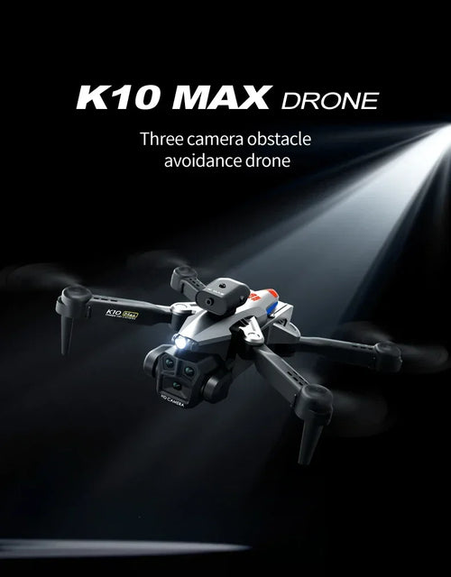 Load image into Gallery viewer, New K10Max Mini Drone 4K Professinal Three Camera Wide Angle Optical Flow Localization Four-way Obstacle Avoidance RC Quadcopter
