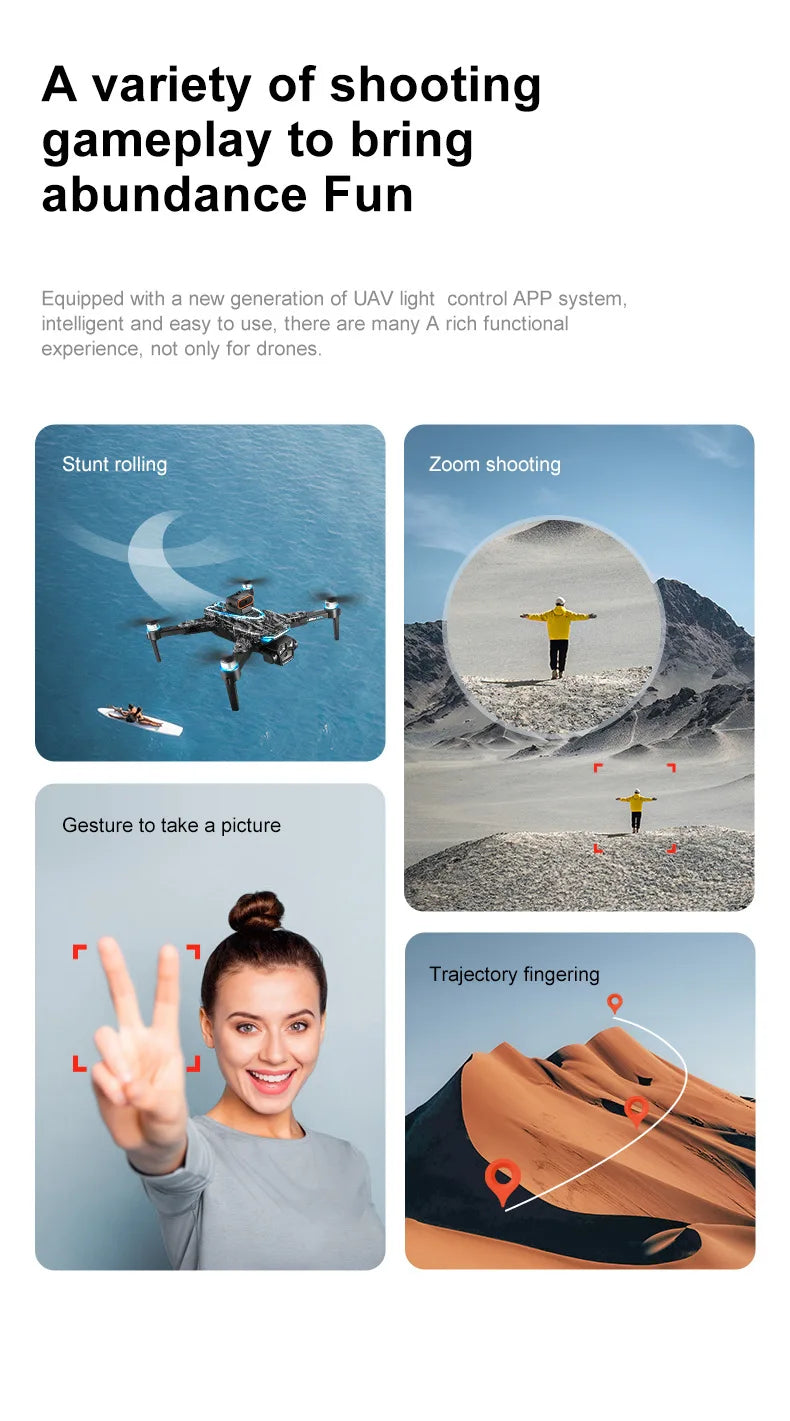 New D13 Drone 4K with Screen Remote Control Professional Brushless Motor Laser Obstacle Avoidance Foldable Quadcopter RC Toy