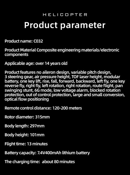 Load image into Gallery viewer, C032 UH-1 brushless RTF RC Helicopter 6-axis Gyroscope One Click 3D Flip Optical flow positioning UH1 helicopter model Hobby Toy
