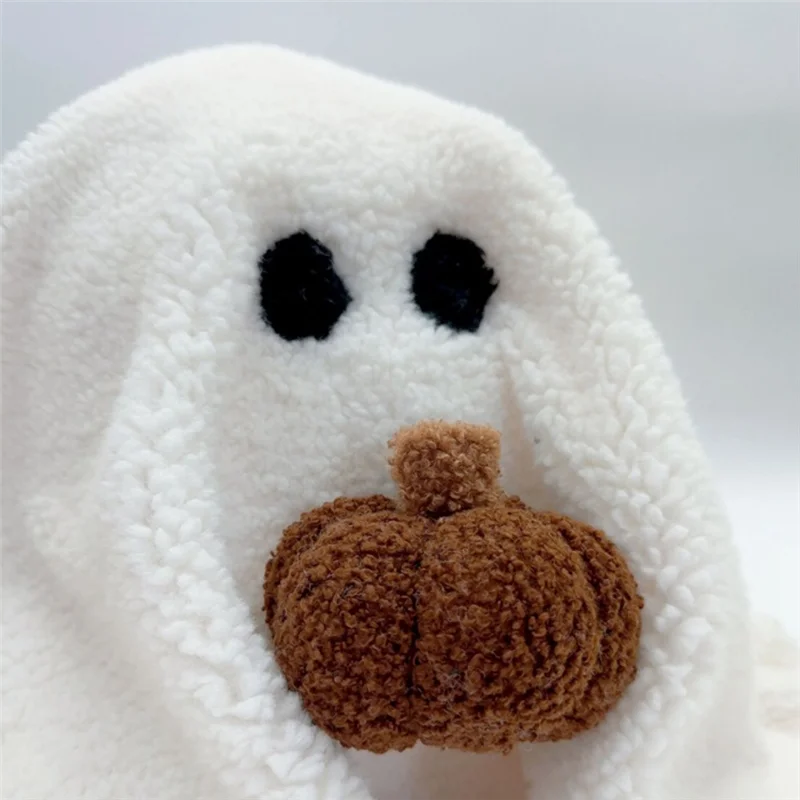 Ghost with Pumpkin Pillow, Halloween Ghost with Pumpkin Pillow, Soft Stuffed Halloween Ghost Plush