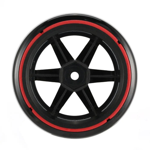 Load image into Gallery viewer, 4PCS YSIDO Hard Plastic 63mm/2.48inch Rim Tyre Tire Wheel 12mm HEX for 1/10 RC Drift Cars
